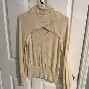 Cream Cowl Neck Sweater
